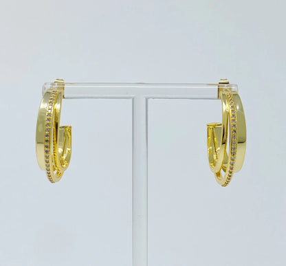 Irene Dimensional Hoop Earrings