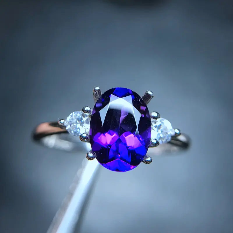 Amethyst Adjustable Ring Jewelry