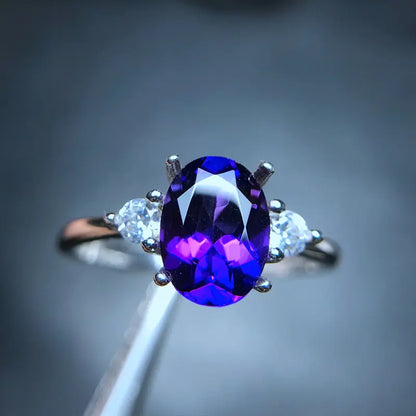 Amethyst Adjustable Ring Jewelry