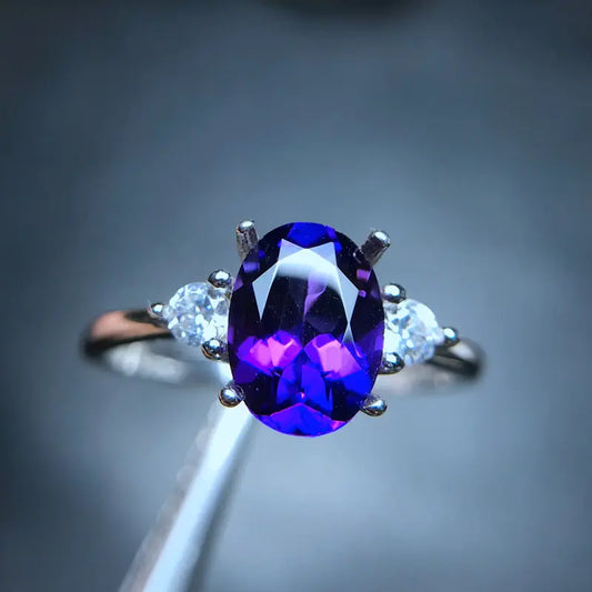 Amethyst Adjustable Ring Jewelry