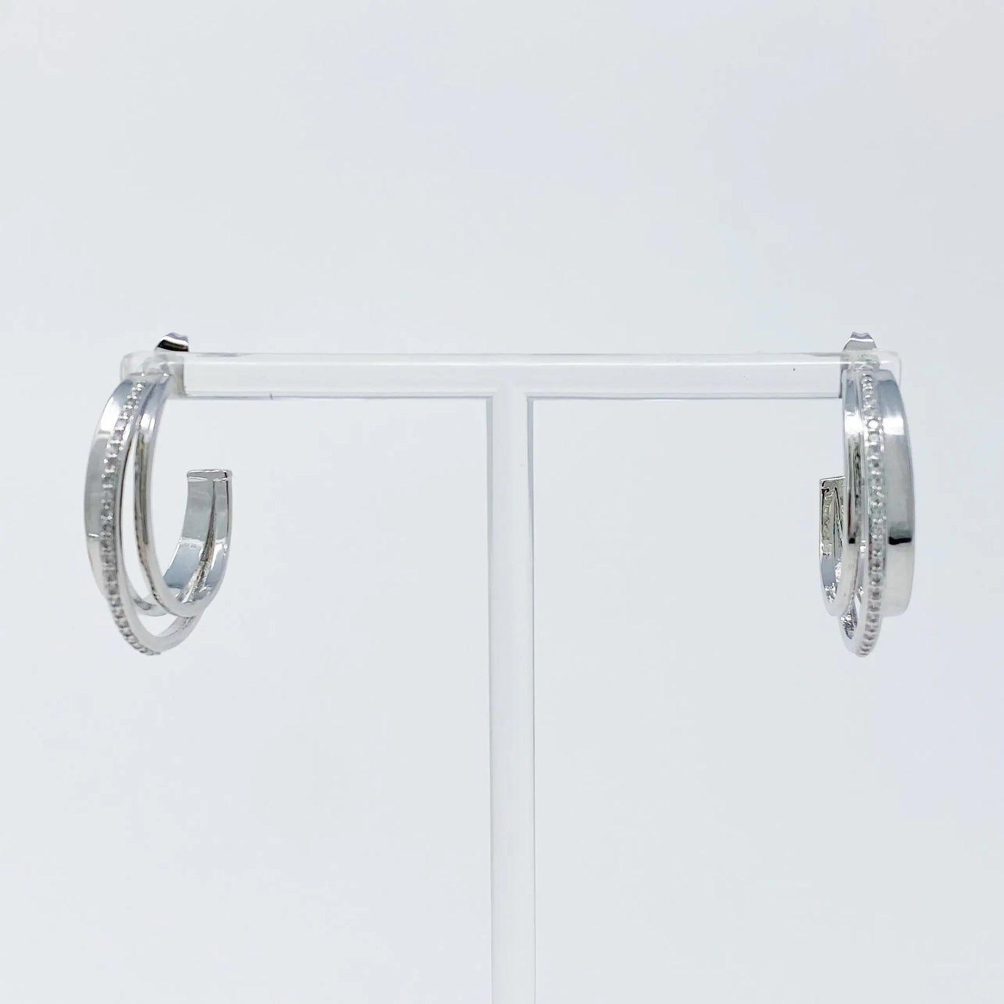 Irene Dimensional Hoop Earrings