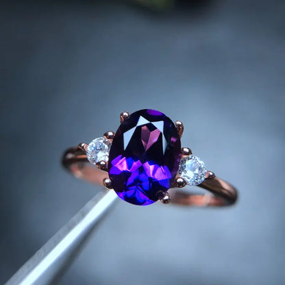 Amethyst Adjustable Ring Jewelry