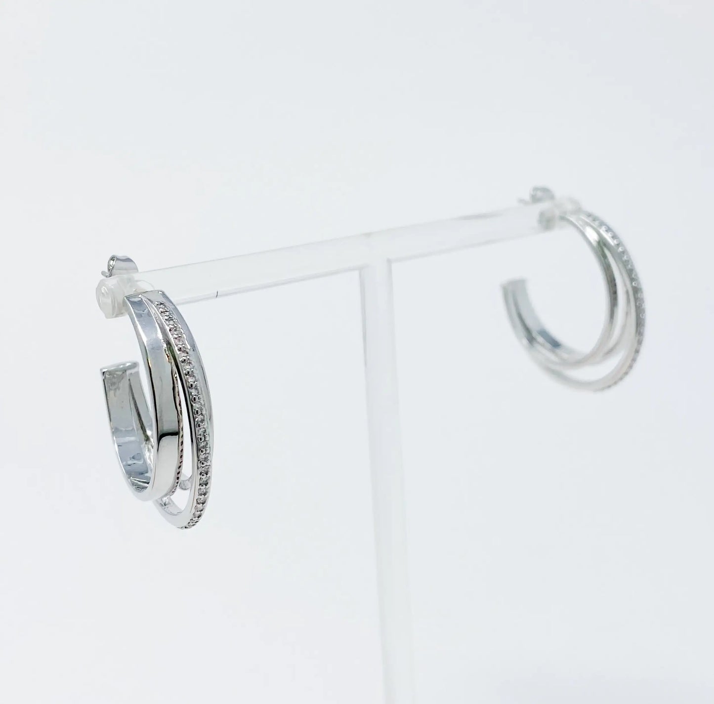 Irene Dimensional Hoop Earrings