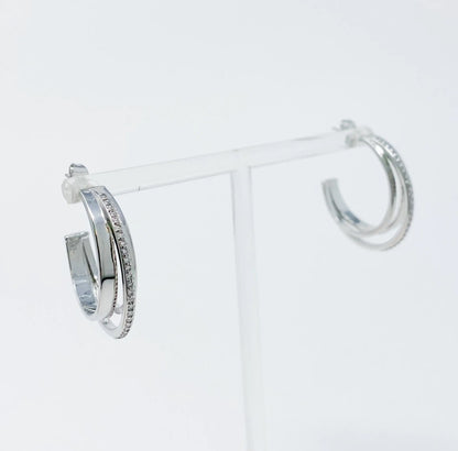 Irene Dimensional Hoop Earrings