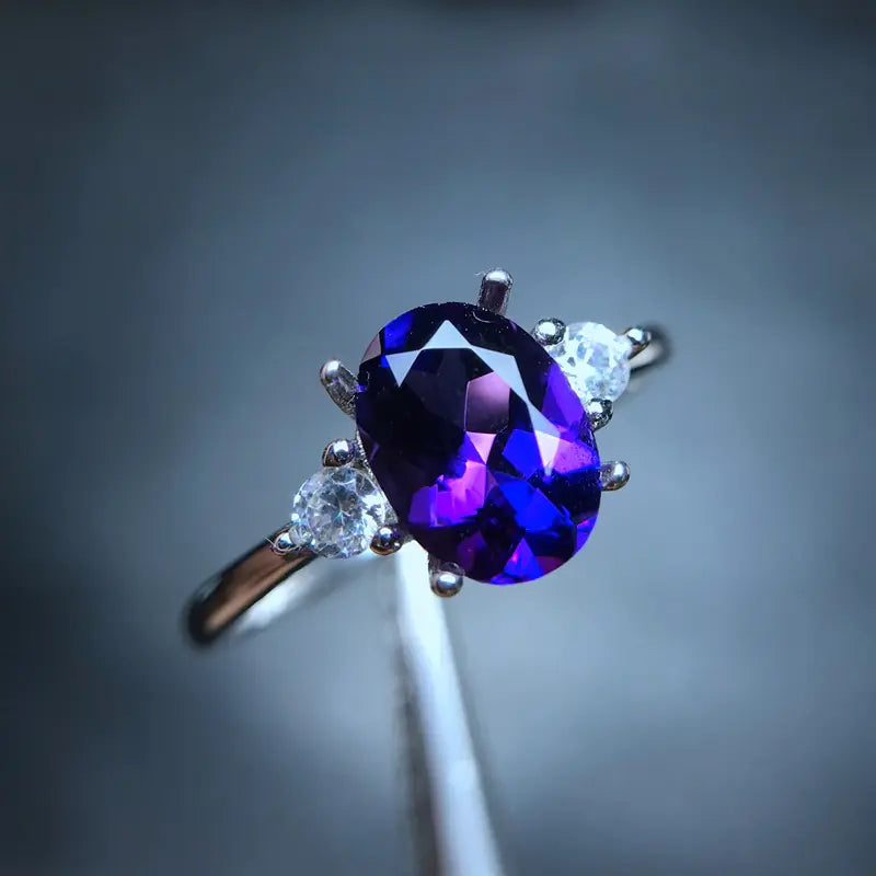 Amethyst Adjustable Ring Jewelry